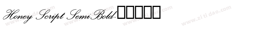 Honey Script SemiBold字体转换